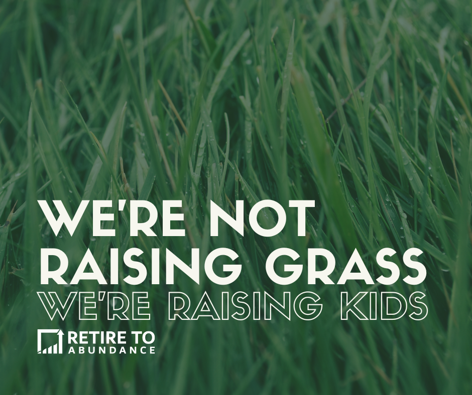 Grass image for blog about financial motivations and children.