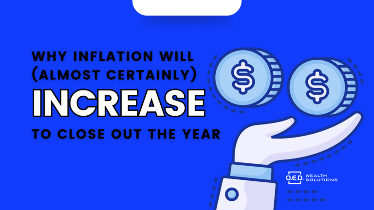 Increasing Inflation is likely coming. Blog image with text.