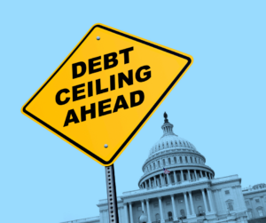 Image of debt ceiling ahead sign