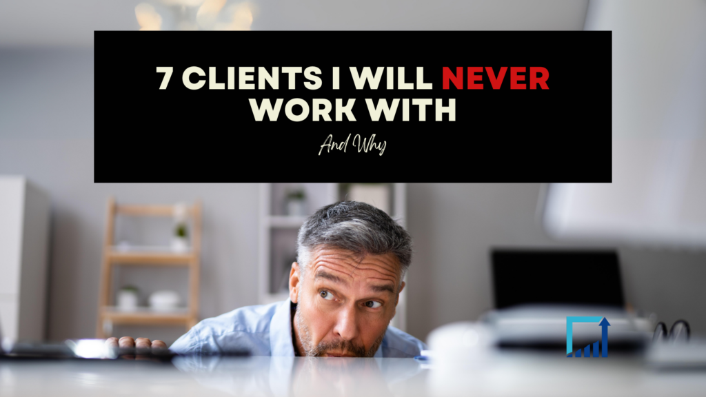 7 clients I will never work with blog image with man hiding behind desk