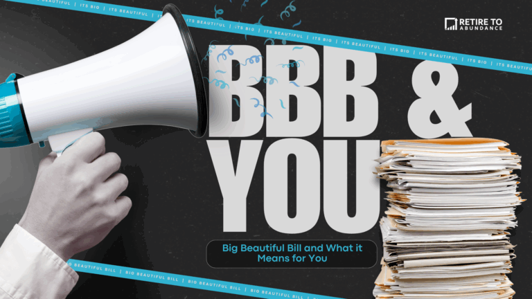 Image of megaphone and large stack of papers with words BBB & You: Big Beautiful Bill and what it means for you